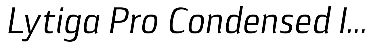 Lytiga Pro Condensed Italic
